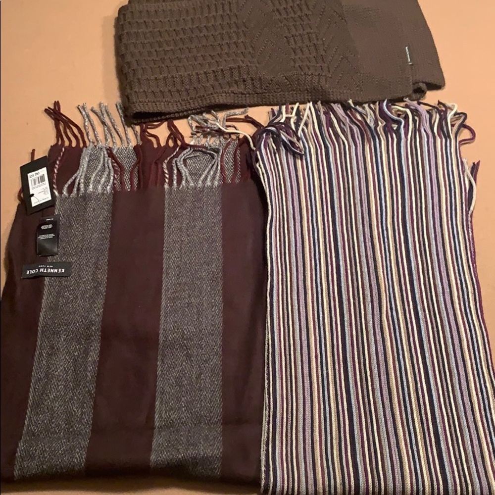 Three Scarves Kenneth Cole and Jos. A Bank